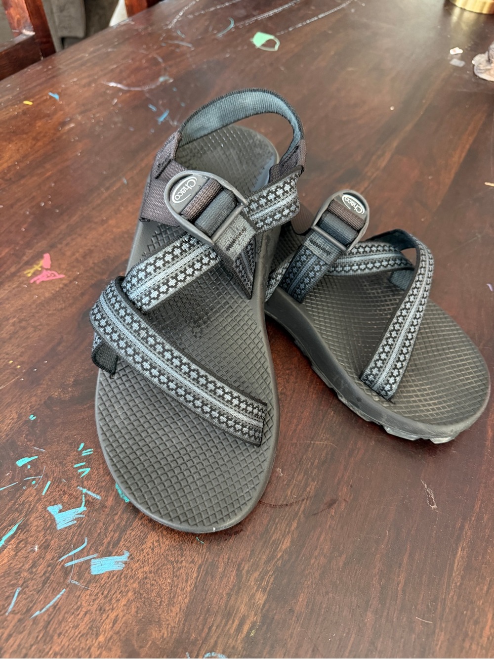 Chaco Mens Black and Blue Sport Sandals